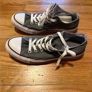 Converse Gray and White Striped Sneakers